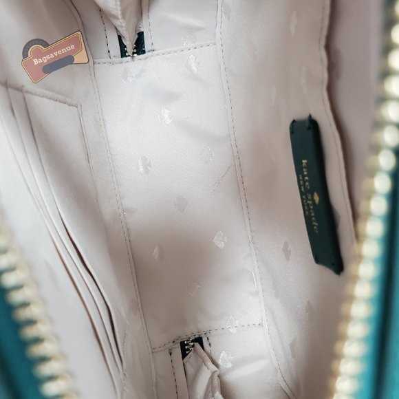 Kate Spade Monstera Green Plant Crossbody Trunk Purse and Bifold Wallet Set - Picture 3 of 10